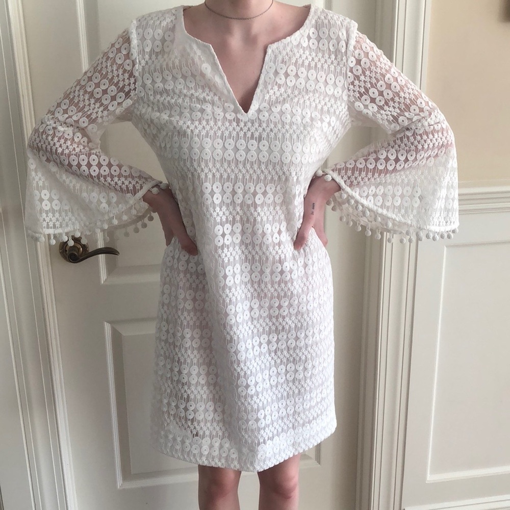 Trina Turk white shift dress